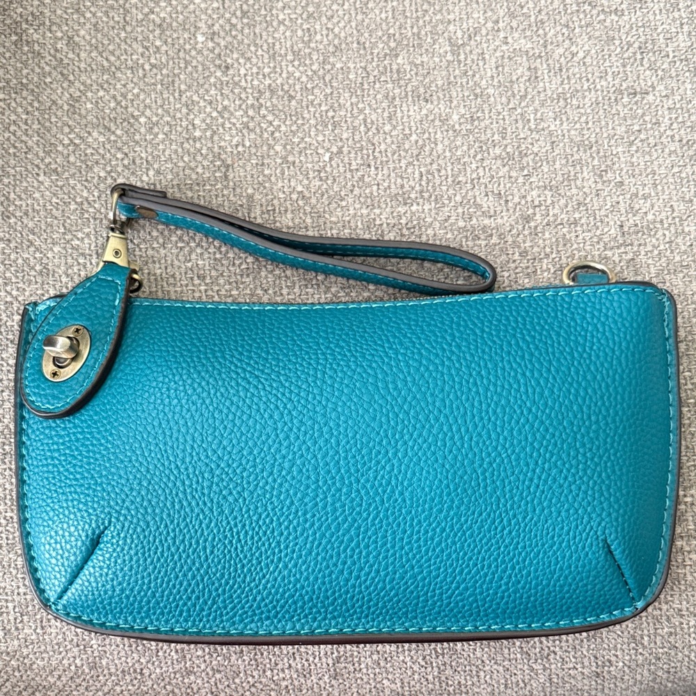 Joy Susan Turquoise Wristlet Clutch